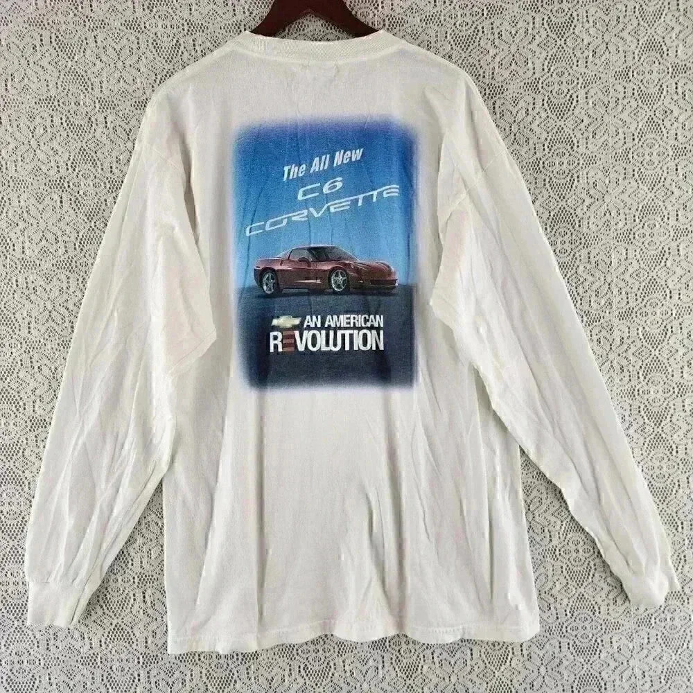 Vintage Chevy C6 Corvette Long Sleeve Crew Neck Men's XL - Picture 2 of 9
